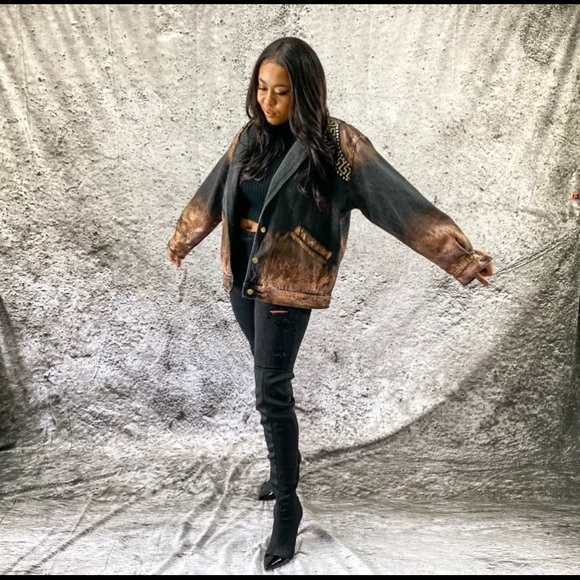 MANDALA STUDDED 1990’S VINTAGE TRUCKER JACKET - Picture 15 of 16